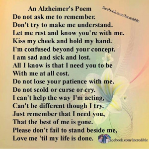 Alzheimer's poem
