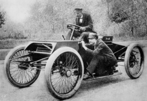 Henry Ford and Spider Huff with the Sweepstakes Racer on a Detroit ...