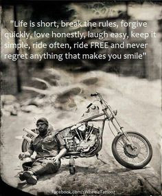 life is shorts harley davidson biker life riding bikes biker quotes ...