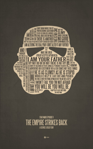 Typography Movie Poster Star Wars The Empire Strikes Back