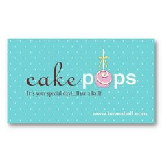 cake pops business cards more holiday business cards design business ...