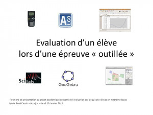 ... en mathématiques Lycée René Cassin Arpajon Le 19 janvier 2012