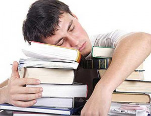 ... your brain that your bed (and not your books) is only for sleeping