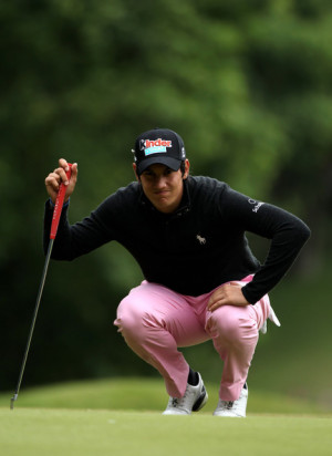 Matteo Manassero Matteo Manassero of Italy lines up a putt on the 1st