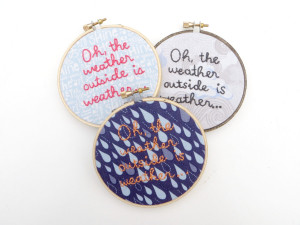 Funny Hot Weather Quotes Quote hoop art - funny