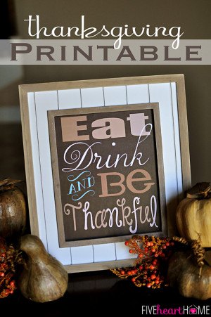Thanksgiving Quote ~ Free Printable!