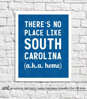 South Carolina Art Southern Pride Home Sign Any State Love Typography ...