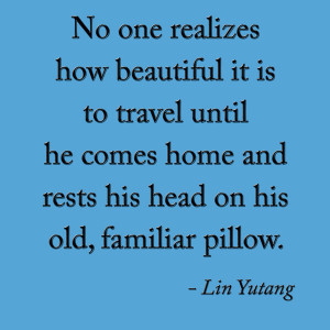 ... until he comes home and rests his head on his old, familiar pillow