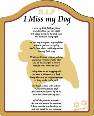 ... poem for bereavement, missing my dog, memorial for dog, Plaque for Dog