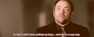 ... supernatural tv shows Crowley my pride and joy 8x17 moose and his face