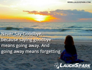 Never Say Goodbye | Quotes images