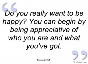 really want to be happy can benjamin hoff quotes and