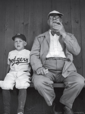 Brooklyn Dodgers General Manager Branch Rickey Sitting with Grandson ...