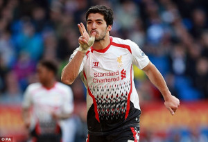Suarez scored 31 goals for Liverpool last season before leaving for ...
