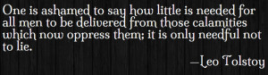 Leo Tolstoy Quote on Lying