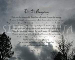 Mother Teresa Quote The Hunger For Love Chalkboard Inspirational ...