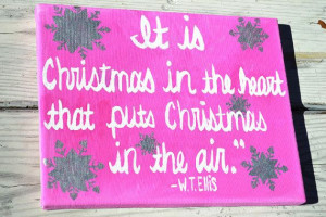 Christmas in the Air Quote on 8x10 Canvas $20