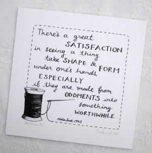 Oddments inspirational sewing and crafting quote giclee print