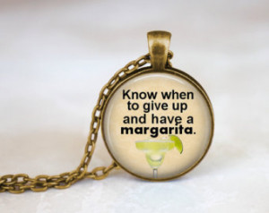 Margarita Quote Necklace, Funny Quote Necklace, Alcohol Margarita ...