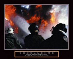 Firemen Excellence Poster 20x16