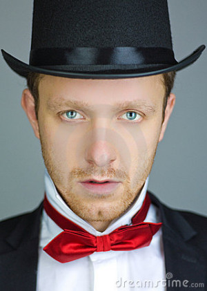 Man With Tuxedo And Top Hat