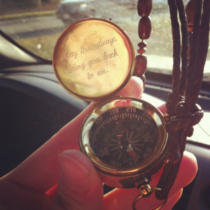 Engraved compass for my boyfriend's birthday.
