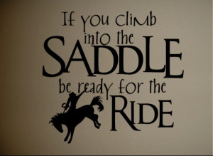 Wall Sticker Decal Quote Vinyl Saddle Up Horse Rider Western Wall ...