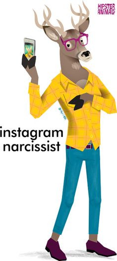 instagram narcissist - deer Art Print More