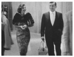 Meyer Lansky with an unidentified woman.