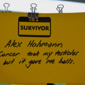 The attitude to have with cancer.