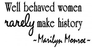 Details about WELL Behaved Women Marilyn Monroe Wall Quote Decal Home ...