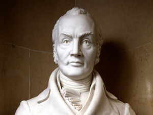 Official bust of Vice President Aaron Burr in the capitol.