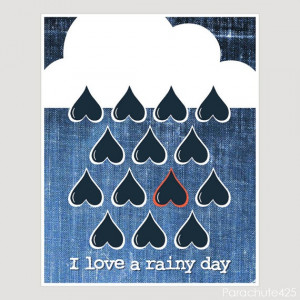 Rainy Day Blues 8x10 digital art print quote love by Parachute425, $15 ...