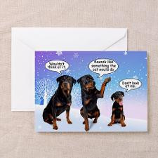 Funny Rottie Christmas Card for