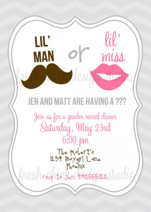 ... Gender Reveal Party Invitation or Baby Shower - Petite Party Studio