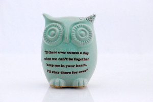 Owl Winnie the pooh quote on mint friendship