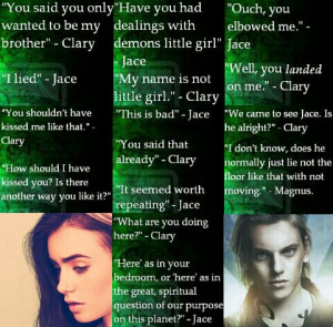City of Bones Jace to Clary Quote