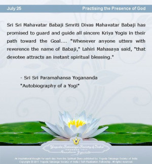 ... Lahiri Mahasaya said, 