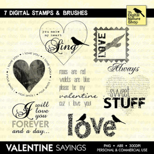 Valentine Sayings - Words of Love - Scrapping Quotes - 7 Digital ...