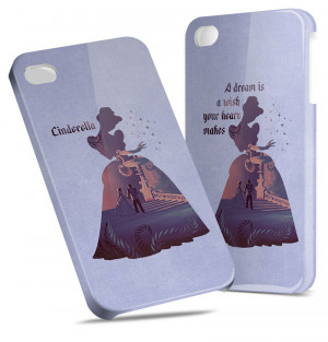 Cinderella Quote Disney - Hard Cover Case iPhone 5 4 4S 3 3GS HTC ...