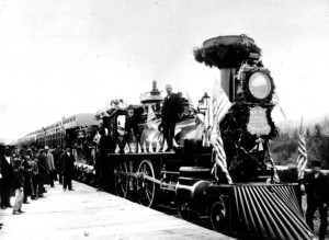 Celebration of the completion of the Northern Pacific Railway 1883