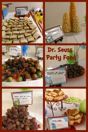 Dr. Seuss food ideas: The signs had these titles and a quote from the ...