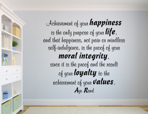 Ayn Rand Achievement of... Inspirational Wall Decal Quotes
