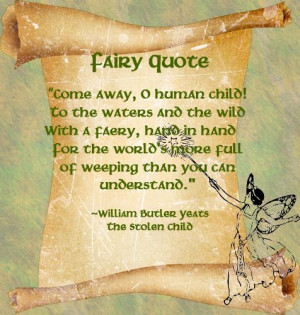 Fairy Quote - William Butler Yeats