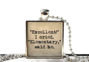 Sherlock quote elementary quote fandom word quote resin necklace or ...