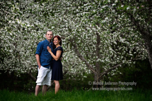 Minnesota Harvest Apple Orchard engagement portraits of Nolan and