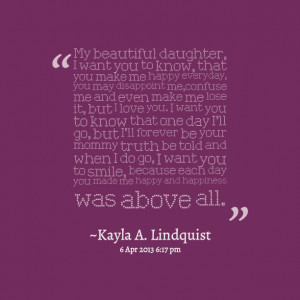 My Daughter I Love You Quotes