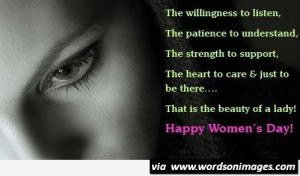 Womens day orkut scrap quote with image of a women