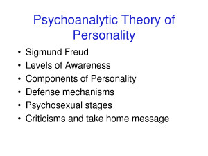 Theory of personality, defense mechanisms helpoct , freudstest. cowboy ...