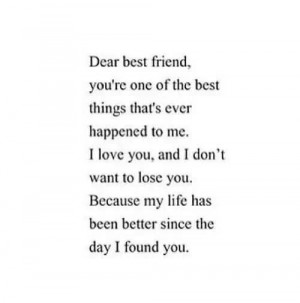 Dear Best Friend Quote